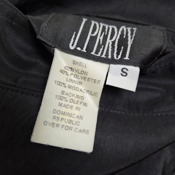 J. Percy Reversible Dress Coat Luxurious Faux Fur Women’s S Jet Black Overcoat - Picture 7 of 10